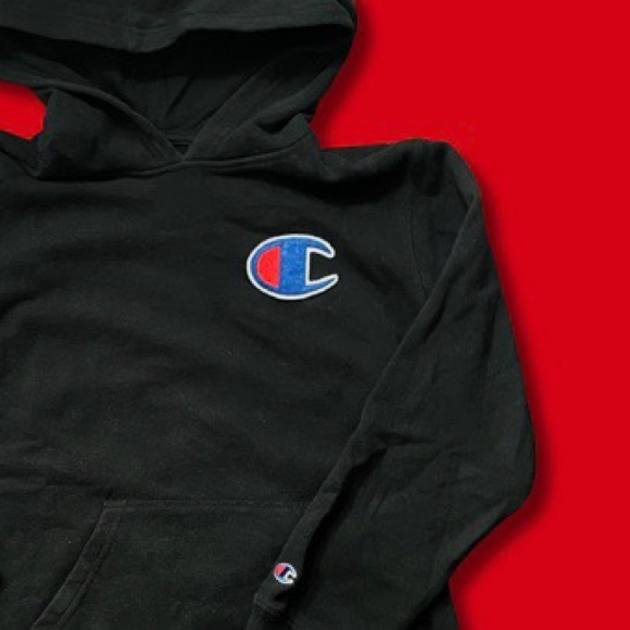 Champion Reverse Weave Big C Black Hoodie - Picture 3 of 4